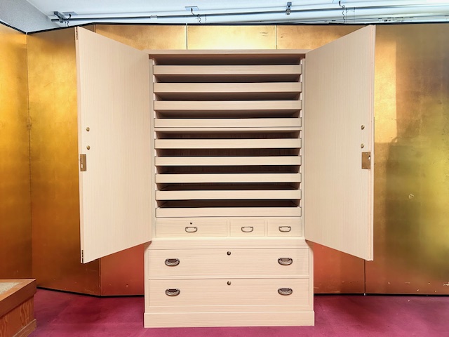 アウトレット総桐衣裳箪笥大洋下二稲葉開き画像