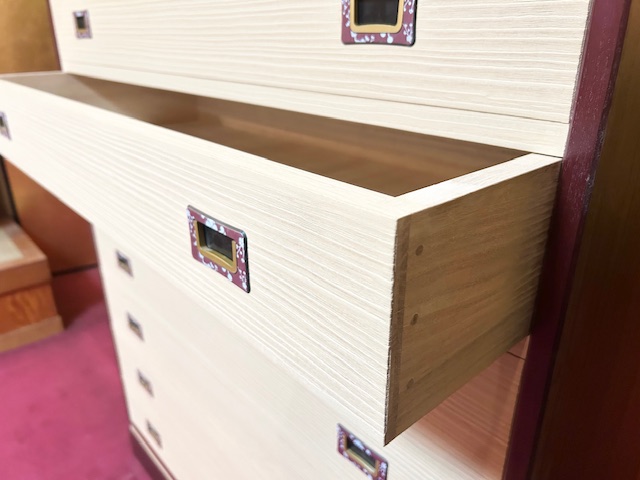 アウトレット総桐小袖箪笥七重茜山田引出し