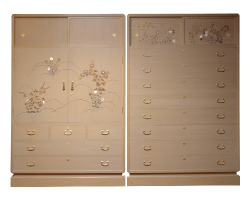 118巾胴厚夫婦 「秋草」蒔絵入 | 桐たんす（桐箪笥）の製造販売・修理