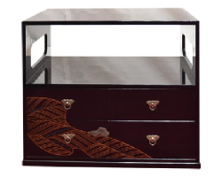 古物商品　総桐中戸棚箪笥　指物工芸品　H81.3cm x w60.3cm 総桐材鍵付時代用箪笥 - アンティーク山本商店