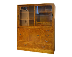 古物商品　総桐中戸棚箪笥　指物工芸品　H81.3cm x w60.3cm 総桐材鍵付時代用箪笥 - アンティーク山本商店